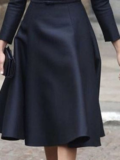 Jewel Mother Elegant Tea A-Line Dress Simple Neck the of Bride FashionChic