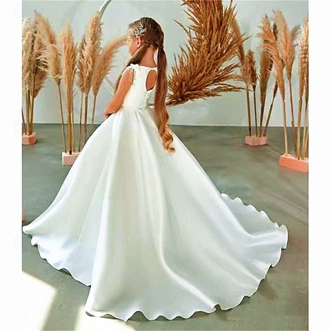 First Party Flower Girls' Dress Communion Girl FashionChic