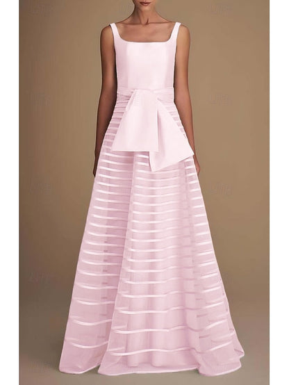 Floor Gown Elegant Dress Performance A-Line Formal Evening FashionChic