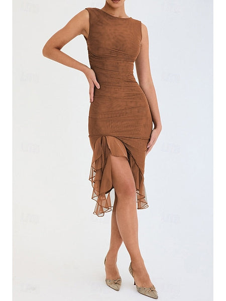 Women's Midi Dress Graduation Dress Cocktail Dress Wedding FashionChic