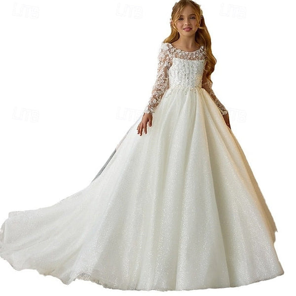 Dress First Communion Flower Girls' Girl Party FashionChic
