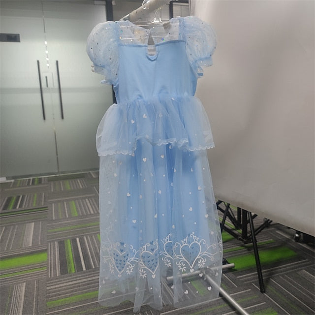 Princess Flower Elsa Cosplay Cloak Girl Frozen Dress FashionChic