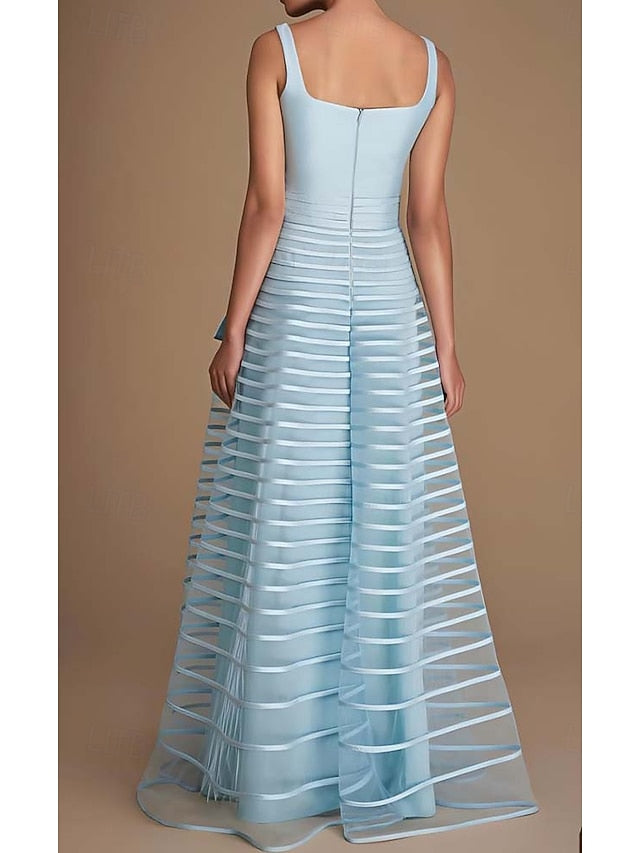 Floor Gown Elegant Dress Performance A-Line Formal Evening FashionChic