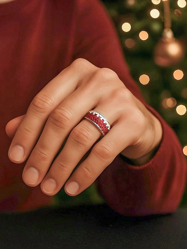 Ring Men's Stylish Steel Stainless – Red Christmas FashionChic
