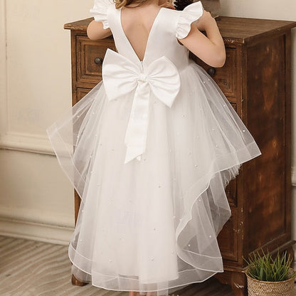 Kids Solid Color Flower Girl Girls' Party Dress FashionChic