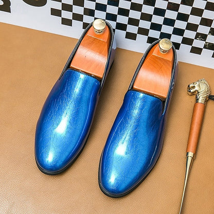 Slip-On Loafers Men's Metallic Shiny Gold – Fashionable FashionChic