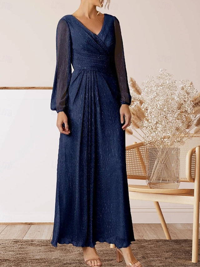 Bride Dress the Elegant Wedding of A-Line Neck Mother Guest V FashionChic