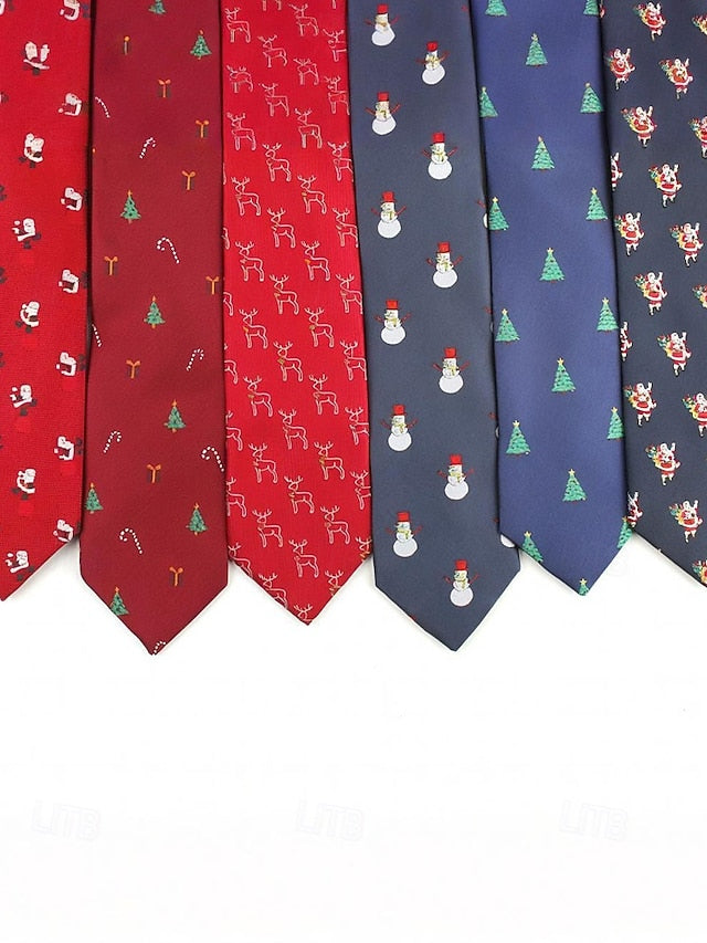 Santa Necktie with Christmas Men's FashionChic