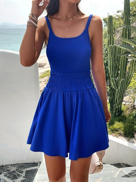 Women's Mini Dress White Dress Graduation Dress Casual