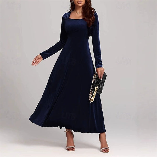 Women's Midi Dress Christmas Dress Velvet Dress Cocktail FashionChic