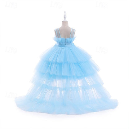 Girls' Dress Color Sleeveless Kids Performance Solid Party FashionChic