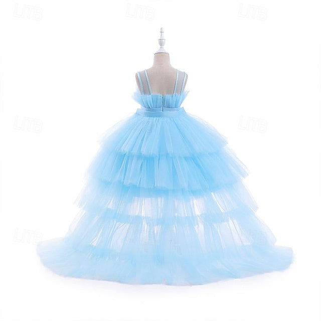 Solid Party Performance Sleeveless Dress Girls' Kids Color FashionChic