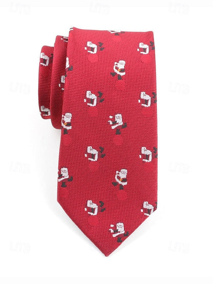 Santa Necktie with Christmas Men's FashionChic