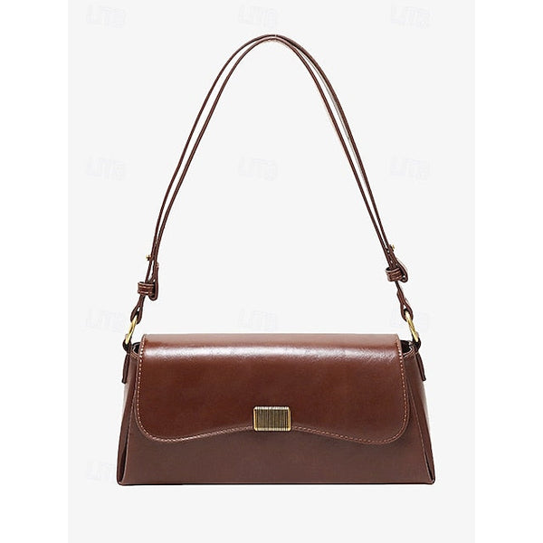 Daily Shopping Office Leather Tote Women's Baguette Bag PU FashionChic