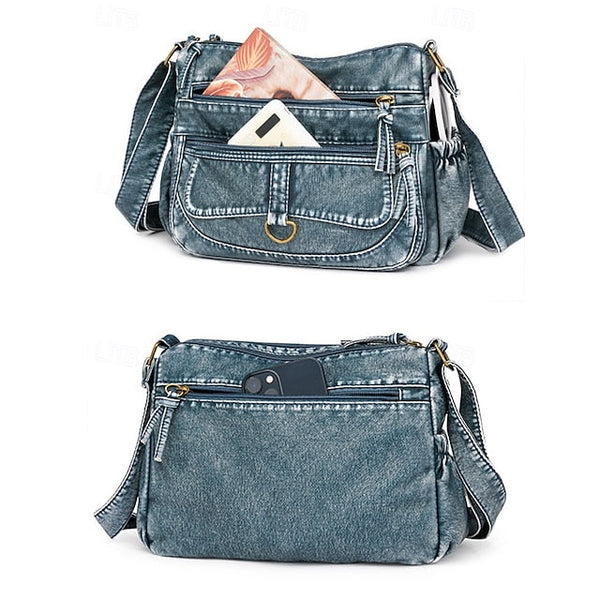 Crossbody Brown Vintage Women's Faux Bag with Leather FashionChic