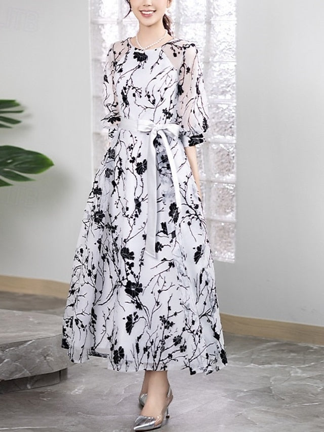Vintage Formal Bride the Mother Dress A-Line Elegant of FashionChic