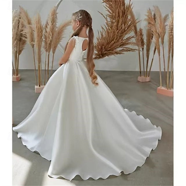 First Party Flower Girls' Dress Communion Girl FashionChic