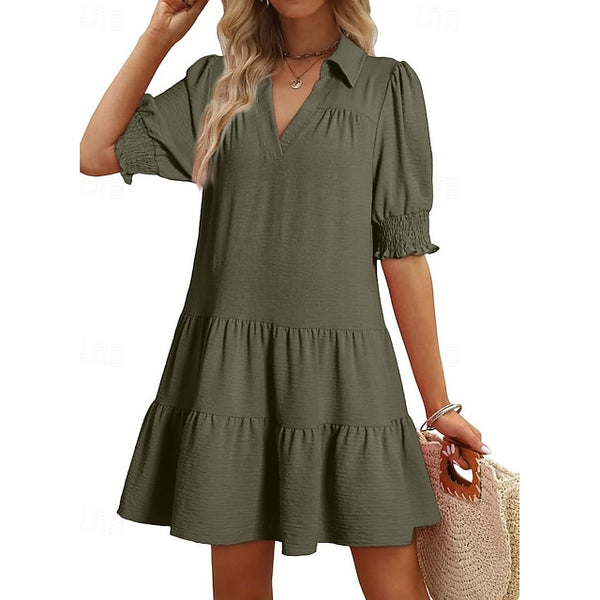 Women's Mini Dress Shirt Dress Fashion Modern Outdoor