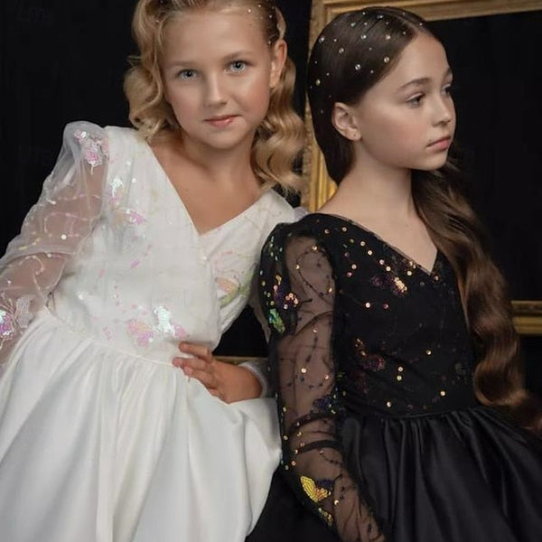 Girls' First Communion Girl Kids Dress Flower Party FashionChic