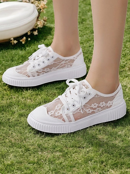 Women – Shoes for Lace Casual Sneakers Wedding Floral Bridal FashionChic