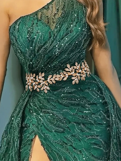 Gold Belt with Pearl Bridal Elegant – Leaf Accents FashionChic