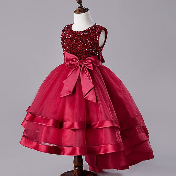 Dress Sequin Wedding Festival Kids Party Girls' Sleeveless FashionChic