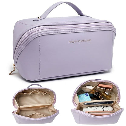 Women's Cosmetic Makeup Handbag Leather PU Bag Travel FashionChic