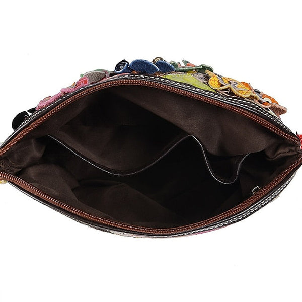 - Shoulder Women's Bag Colorful Bohemian Leather Patchwork FashionChic