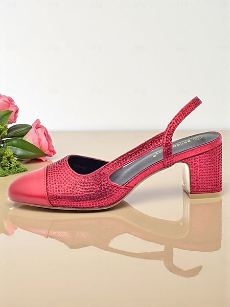 Matching Set Sandals Heel Women's - Gold and Clutch Block FashionChic