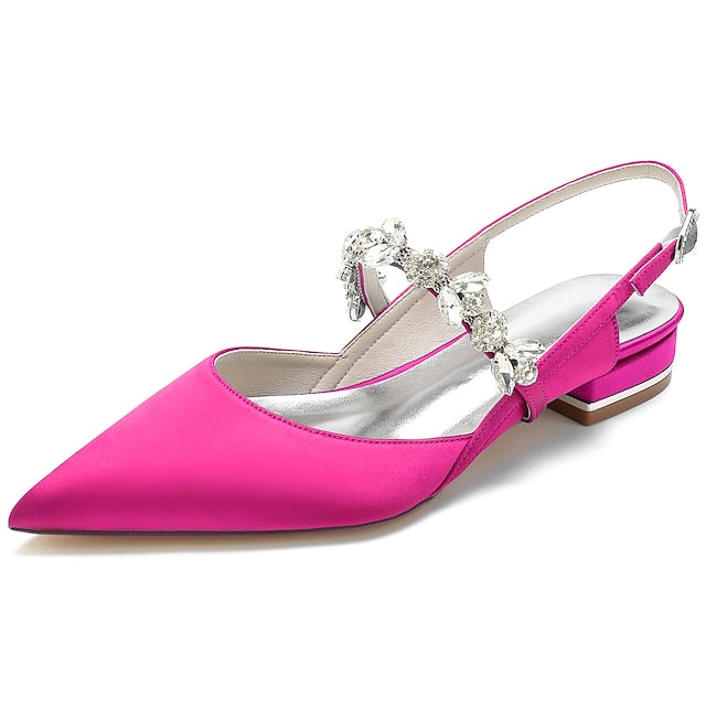 Crystal Flat Bridal Women's Heel Shoes Wedding FashionChic