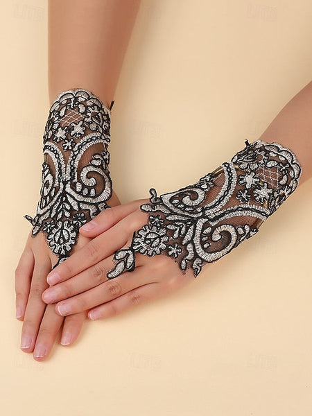 Gloves Vintage White Lace Bridal Elegant – Wedding Fingerless FashionChic