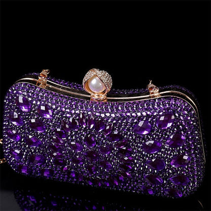 Multicolor Crystal Luxury Clutch – Women's Evening FashionChic
