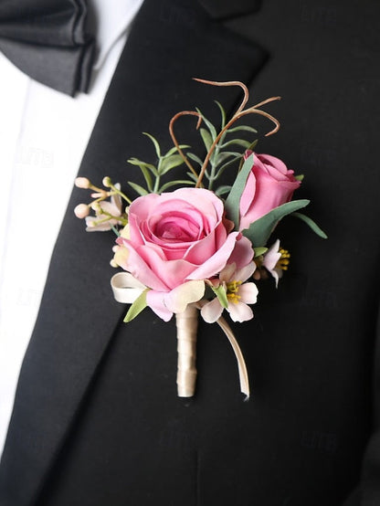– Wrist Corsage and Wedding Elegant Boutonniere Artificial FashionChic