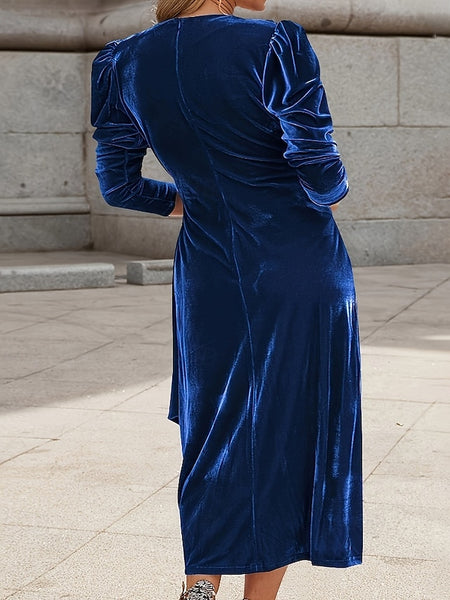 Women's Midi Dress Christmas Dress Velvet Dress Party Dress