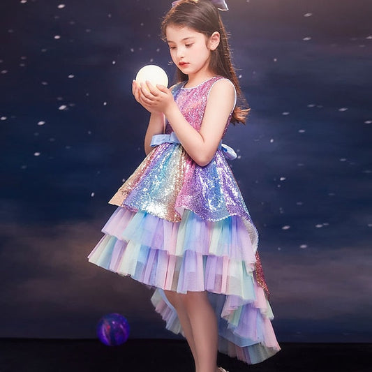Party Girls' Kids Sleeveless Sequin Dress Wedding colour FashionChic