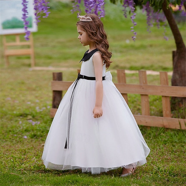 Party Girls' Sleeveless Performance Dress Kids Block Color FashionChic