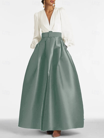 Wedding Floor High Split Gown Formal Evening A-Line Dress Guest FashionChic