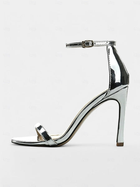 Elegant Sandals Open-Toe Strap for Black Ankle Women - Stiletto FashionChic