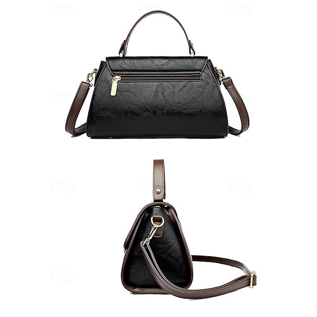 Floral – Faux Vintage Engraved Handbag Leather Women's FashionChic