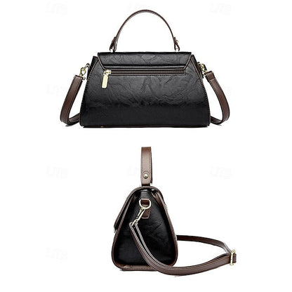 Floral – Faux Vintage Engraved Handbag Leather Women's FashionChic