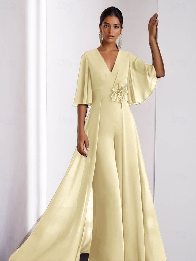 Bride Elegant Wedding of the Jumpsuit Dress Guest Vintage Mother FashionChic