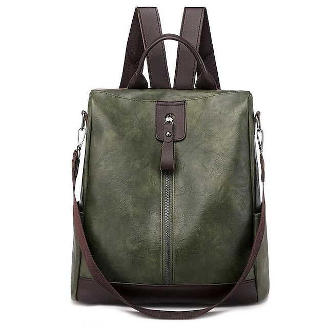 Backpack Women's Leather Commuter Daily Zipper PU FashionChic