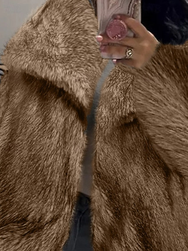Fur Coat Furs Faux Leathers Women's Warm Comfortable FashionChic