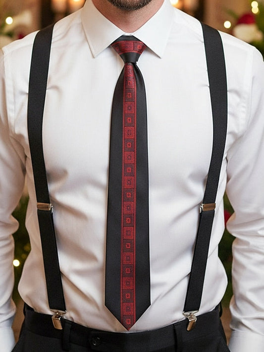 with Necktie Pattern Classic Polyester Men's FashionChic