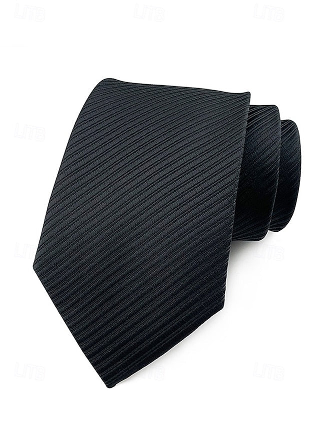 satin striped tie Men's FashionChic
