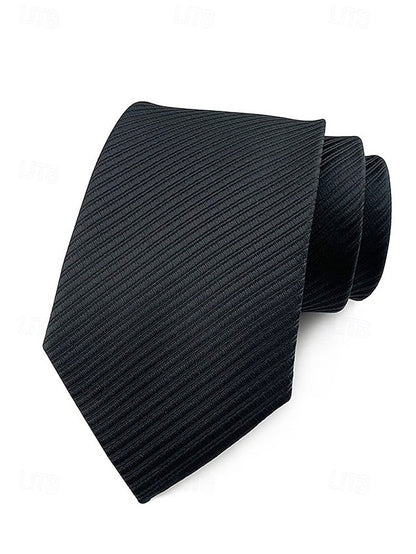 satin striped tie Men's FashionChic