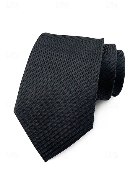 satin striped tie Men's FashionChic