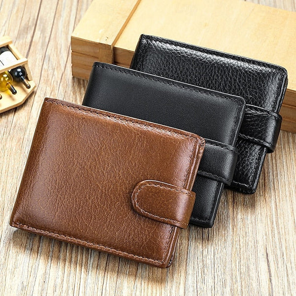 wallet card leather purse multi top cowhide layer Genuine coin FashionChic