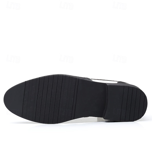 White Dress Brogue Black and with Oxford Shoes Men's FashionChic