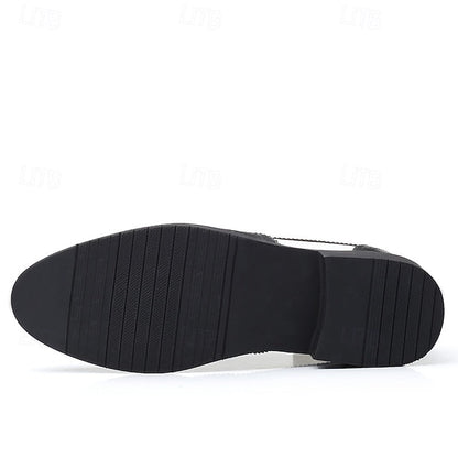 White Dress Brogue Black and with Oxford Shoes Men's FashionChic